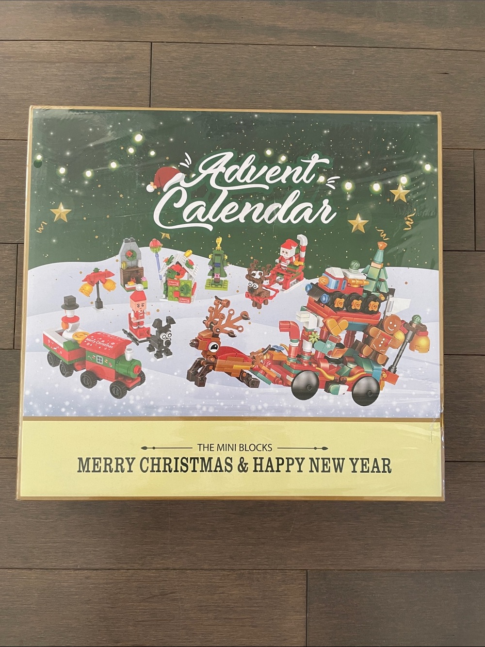 Advent Calendar Merry Christmas & Happy New Year mini blocks